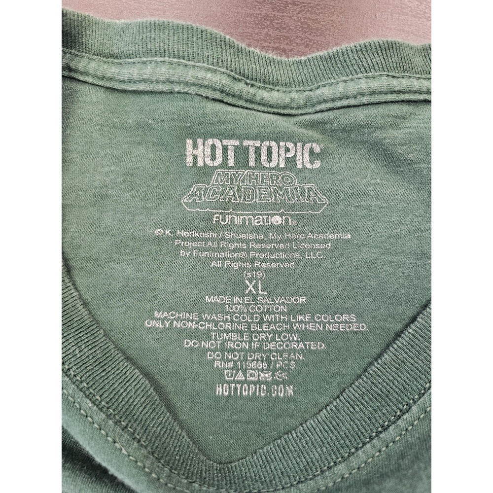 Hot Topic My Hero Academia Shirt Mens XL Green Long Sleeve Plus Ultra Anime - Picture 8 of 8